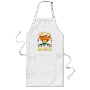 Camping Mom Just Like A Regular Mom Long Apron