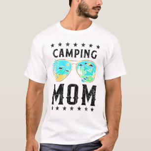 Camping Mom Retro Outdoor Graphic Tee Happy Camper