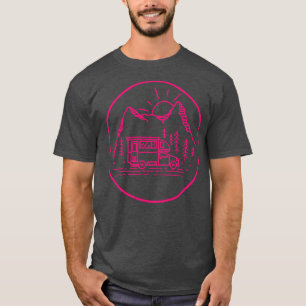 Camping Mom Woman RV Campervan Logo T-Shirt