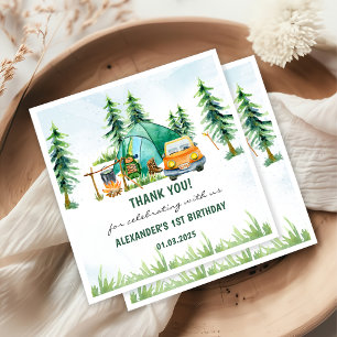 Camping Mountain Rustic Birthday Party Napkin