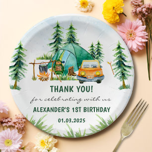 Camping Mountain Rustic Birthday Party  Paper Plate