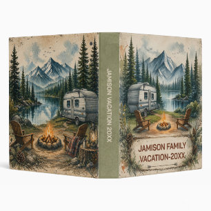 Camping Mountains Lake Family Vacation Binder
