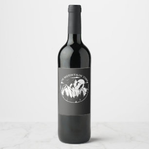 Camping & Mountains Wine Label