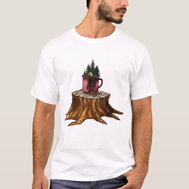 Camping Mug Adventure T-Shirt (Front)