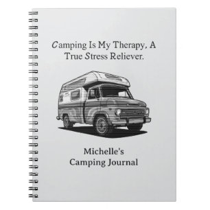 Camping My Therapy True Stress Reliever Outdoor Notebook