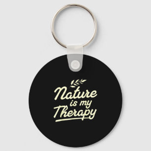Camping nature is my therapy outdoor keychain