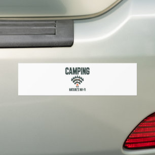 Camping Natures Wifi Bumper Sticker