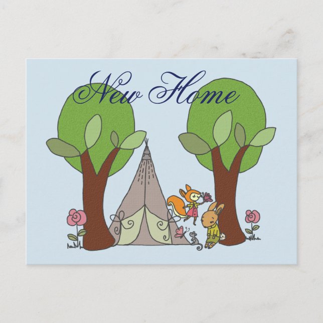 Camping New Home Postcard (Front)