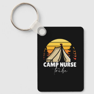 Camping Nurse Tribe Summer Camp Nursing Camper Cam Keychain