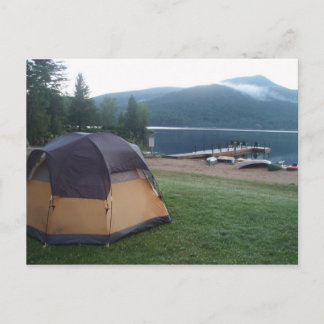 Camping on Blue Mountain Lake in the Adirondacks Postcard