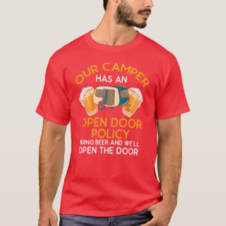 Camping Open Door Policy boy T-Shirt