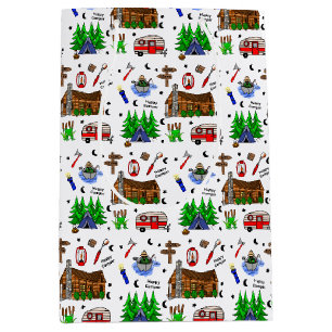 Camping or Midwest Themed Birthday     Medium Gift Bag