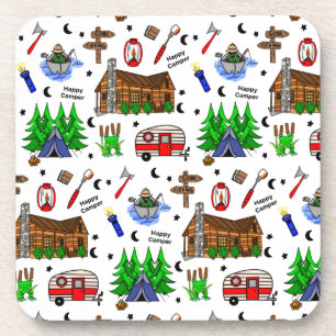 Camping or Midwest Themed  Happy Camper   Coaster