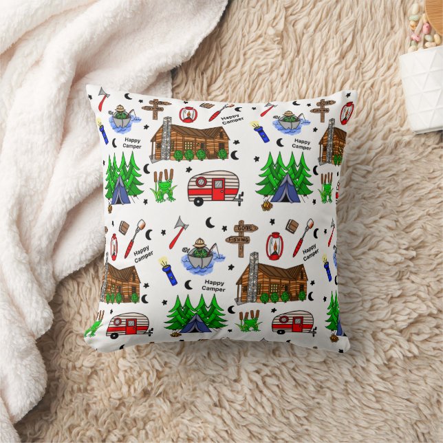 Camping or Midwest Themed   Throw Pillow (Blanket)