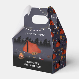 Camping Outdoor Adventure Campfire Birthday Party Favor Box