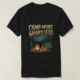 Camping Outdoor Adventure Tent Campfire Graphic T-Shirt