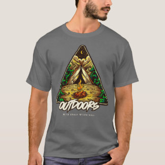 Camping Outdoors Wild About Wilderness hiking adve T-Shirt