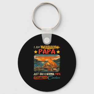 Camping papa definition much cooler father's day keychain