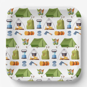 Camping Paper Plates, Hiking Outdoor Party Plate