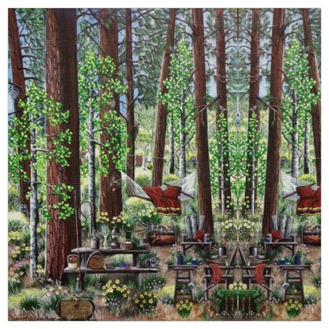 Camping Paradise Fabric (Swatch)