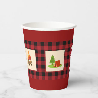 Camping Party Personalized Paper Cups