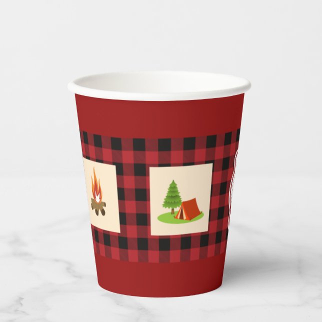 Camping Party Personalized Paper Cups (Front)