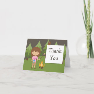 Camping Party Thank You Card