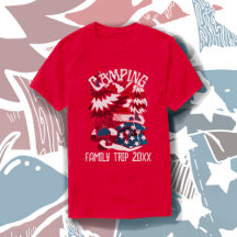 Camping Patriotic Family Trip Year T-Shirt
