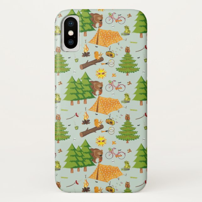 Camping Pattern Case-Mate iPhone Case (Back)