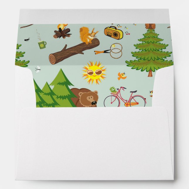 Camping Pattern Envelope (Back (Bottom))