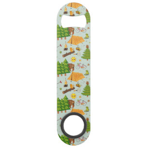 Camping Pattern Speed Bottle Opener