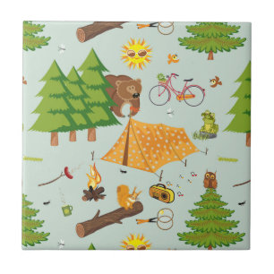 Camping Pattern Tile