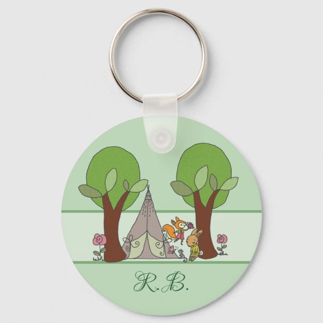 Camping personalisiert keychain (Front)