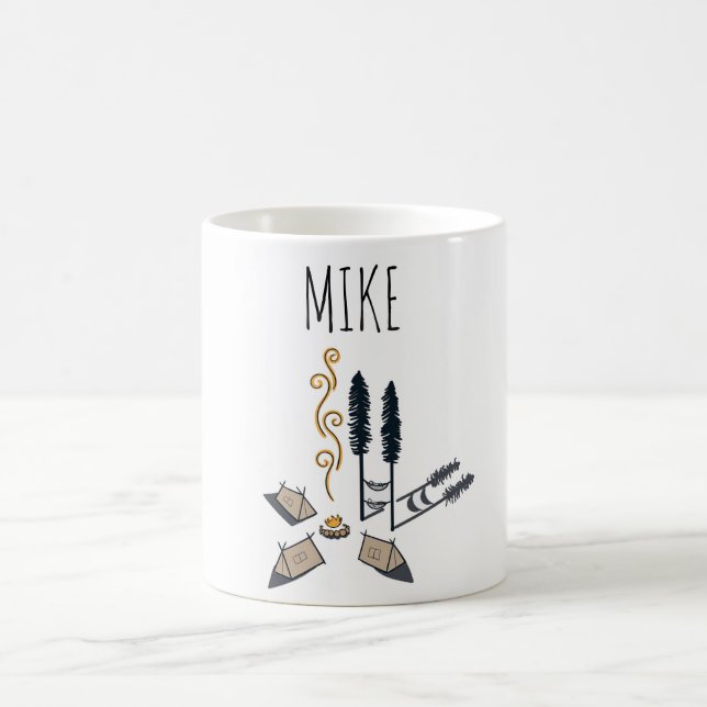 Camping Personalized Classic Mug (Center)