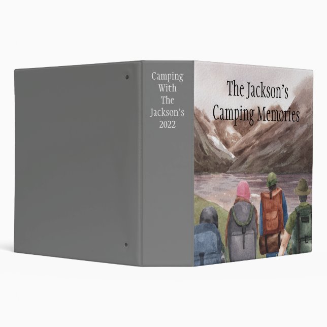 Camping Photo Album 3 Ring Binder (Background)
