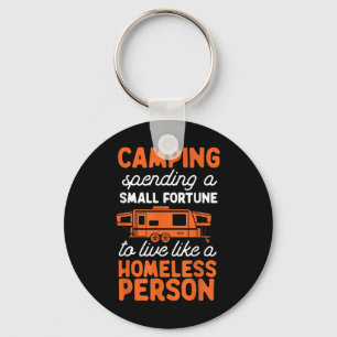 Camping Pop Up Camper Rv Trailer Small Fortune Keychain