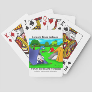 Camping Porpoises Funny Pun-Lovers Playing Cards