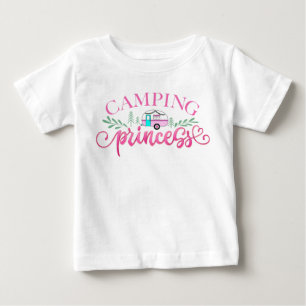 Camping Princess Pink Camper Adventure Baby T-Shirt