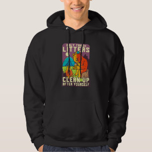 Camping Pun Bear Only Trash Litters Campfire Outdo Hoodie