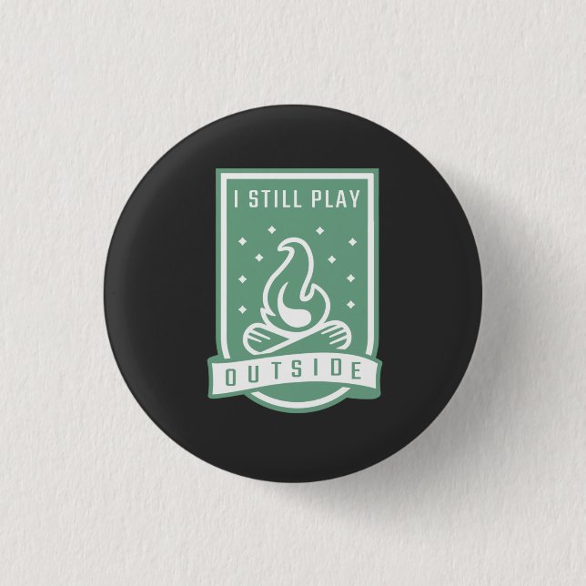 Camping Quote Vacation 1 Inch Round Button (Front)