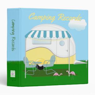 Camping Records 3 Ring Binder