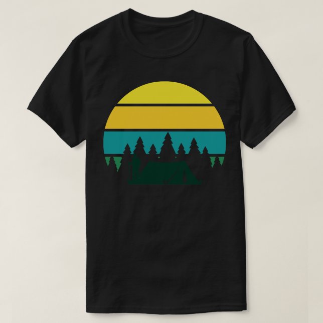 Camping Retro T-Shirt (Design Front)