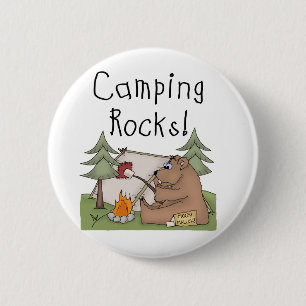 Camping Rocks 2 Inch Round Button