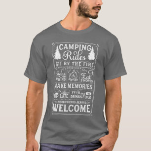Camping Rules Camping Lover Campfire Adventure gif T-Shirt