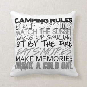 Camping Rules Pillow