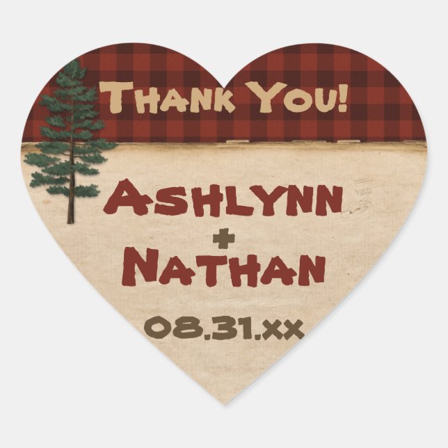 Camping rustique "Glamping" Mariage Favor Sticker (Devant)