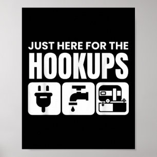 Camping Rv Caravan Motorhome Just Here For The Hoo Poster