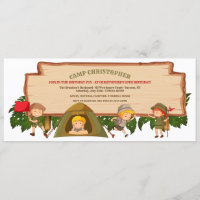 Camping Scouts Birthday Party Invitation
