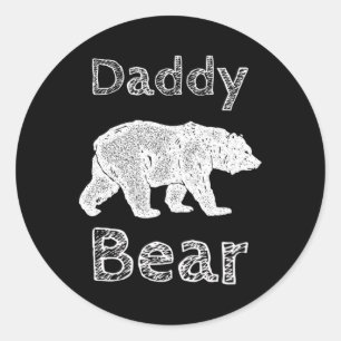 Camping Shirts For Men Funny Daddy Bear T Shirt Fa Classic Round Sticker