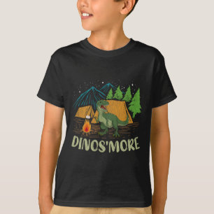 Camping S'more Dinosaur Lover Funny Dinosaur Campi T-Shirt